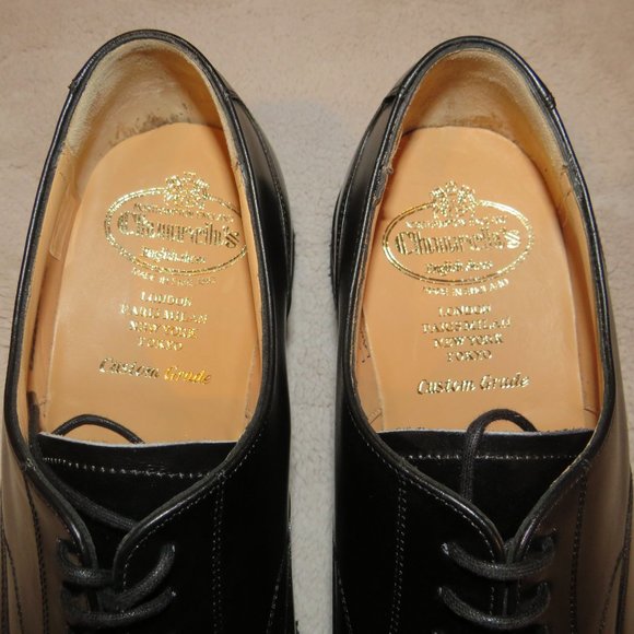 Church\'s Lancaster Wedge Black Calf Leather Captoe Oxford 8 F NWB main image 8